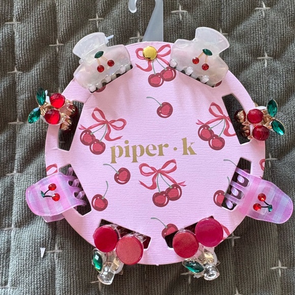 Piper Other - Piper K Tik Tok Viral Pink and Red Cherry Hair Accessories